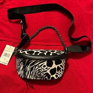 MICHAEL KORS SLATER SLINGBACK BLACK WHITE NEW WITH TAG